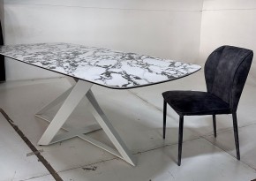 Стол VICENZA 220 BULGARI WHITE, керамика / белый, ®DISAUR в Стрежевом - strezevoi.mebel24.online | фото 4