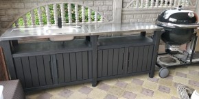 Столик для барбекю 415 Л (Unity Chef 415 L) графит в Стрежевом - strezevoi.mebel24.online | фото 1