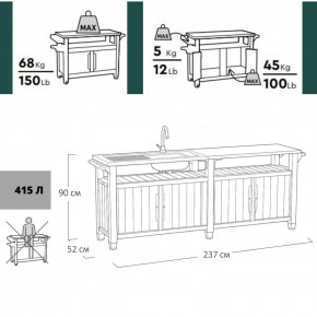 Столик для барбекю 415 Л (Unity Chef 415 L) графит в Стрежевом - strezevoi.mebel24.online | фото 2