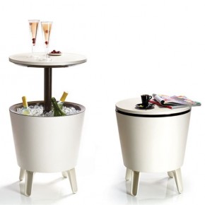 Столик-холодильник COOL BAR крем-шоколад в Стрежевом - strezevoi.mebel24.online | фото 1
