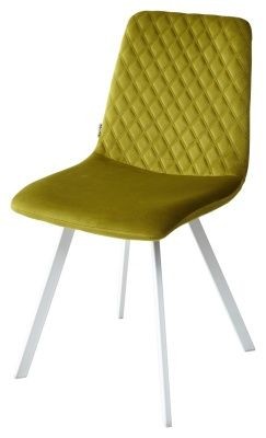Стул DAIQUIRI BLUVEL-75 OLIVA / белый каркас, велюр М-City в Стрежевом - strezevoi.mebel24.online | фото 1