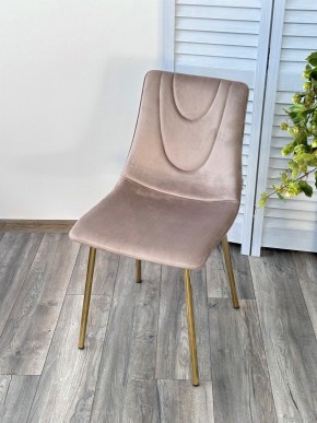 Стул ELLI BLUVEL-40 Бежевый, велюр / золотой каркас М-City в Стрежевом - strezevoi.mebel24.online | фото 3