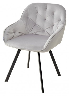 Стул GALE 360 град. поворот. BLUVEL-03 LIGHT GREY, велюр/ черный каркас, М-City в Стрежевом - strezevoi.mebel24.online | фото 1