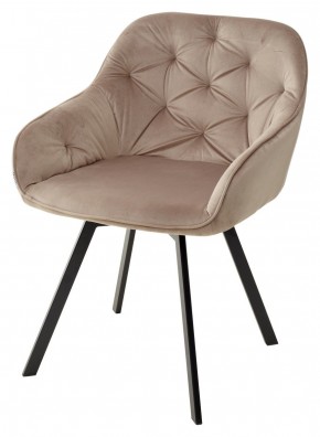 Стул GALE 360 град. поворот. BLUVEL-40 BEIGE, велюр/ черный каркас, М-City в Стрежевом - strezevoi.mebel24.online | фото 1