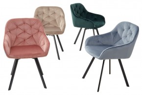 Стул GALE 360 град. поворот. BLUVEL-40 BEIGE, велюр/ черный каркас, М-City в Стрежевом - strezevoi.mebel24.online | фото 3