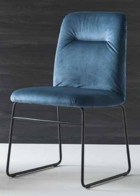 Стул GRETA CB/1904 MET.P15 MATT BLACK/ VENICE S0J OCEAN BLUE в Стрежевом - strezevoi.mebel24.online | фото