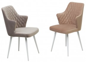 Стул HERMAN 360 град. ЛАТТЕ #25, велюр / белый каркас М-City в Стрежевом - strezevoi.mebel24.online | фото 4