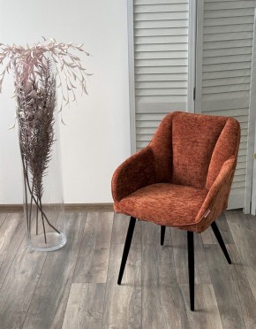Стул REFLET 3018-09 терракотовый, шенилл / черный каркас, ®DISAUR в Стрежевом - strezevoi.mebel24.online | фото 3