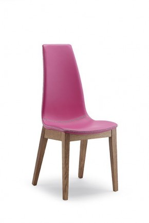 СТУЛ  SELLY, ASH WALNUT 167/ SOFT PIENO FIORE 275 FUSSIA с черн.строчкой в Стрежевом - strezevoi.mebel24.online | фото
