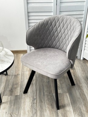 Стул SKAT 360 град. поворот. B22 Серый, велюр / черный каркас, М-City в Стрежевом - strezevoi.mebel24.online | фото 3
