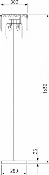 Торшер Eurosvet Elegante 01137/3 хром/прозрачный хрусталь Strotskis в Стрежевом - strezevoi.mebel24.online | фото 2
