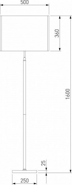 Торшер Eurosvet Notturno 01163/1 латунь в Стрежевом - strezevoi.mebel24.online | фото 2