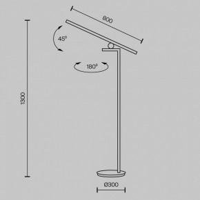 Торшер Maytoni Emphaty MOD363FL-L14B3K в Стрежевом - strezevoi.mebel24.online | фото 3