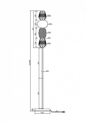 Торшер Maytoni Pattern MOD267FL-L32G3K в Стрежевом - strezevoi.mebel24.online | фото 3