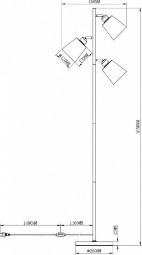 Торшер Moderli Floor V3051-3F в Стрежевом - strezevoi.mebel24.online | фото 3