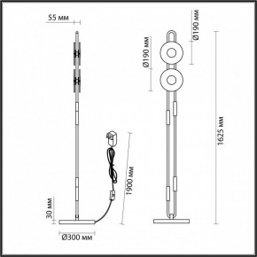 Торшер Odeon Light Magnet 5407/23FL в Стрежевом - strezevoi.mebel24.online | фото 4