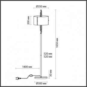 Торшер Odeon Light Margaret 5415/3F в Стрежевом - strezevoi.mebel24.online | фото 4