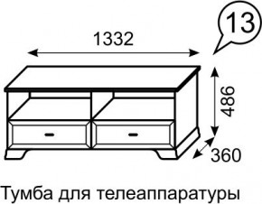 Тумба для телеаппаратуры Венеция 13 бодега в Стрежевом - strezevoi.mebel24.online | фото 2