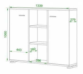 Тумба комбинированная Домино ПУ-60-3 в Стрежевом - strezevoi.mebel24.online | фото 2