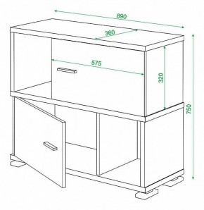 Тумба комбинированная Домино СБ-30/2 в Стрежевом - strezevoi.mebel24.online | фото 2