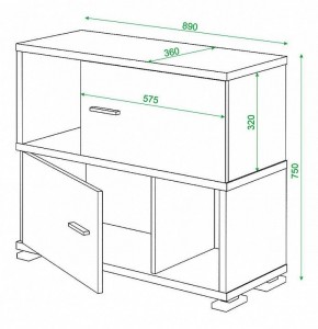Тумба комбинированная Домино СБ-30/2 в Стрежевом - strezevoi.mebel24.online | фото 3