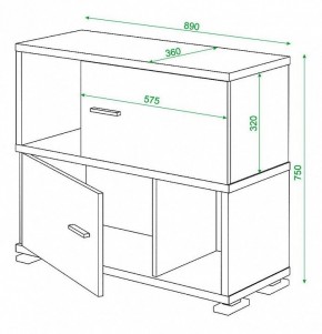 Тумба комбинированная Домино СБ-30/2 в Стрежевом - strezevoi.mebel24.online | фото 3