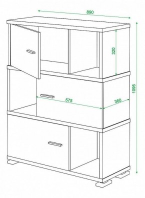 Тумба комбинированная Домино СБ-30/3 в Стрежевом - strezevoi.mebel24.online | фото 3