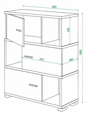 Тумба комбинированная Домино СБ-30/3 в Стрежевом - strezevoi.mebel24.online | фото 3