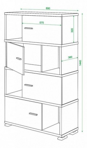 Тумба комбинированная Домино СБ-30/4 в Стрежевом - strezevoi.mebel24.online | фото 3