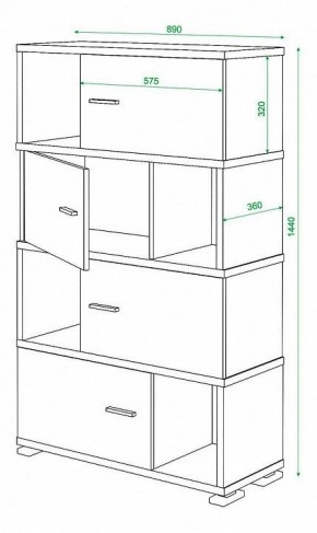Тумба комбинированная Домино СБ-30/4 в Стрежевом - strezevoi.mebel24.online | фото 2