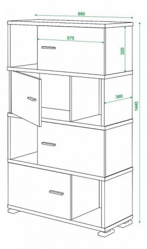 Тумба комбинированная Домино СБ-30/4 в Стрежевом - strezevoi.mebel24.online | фото 3