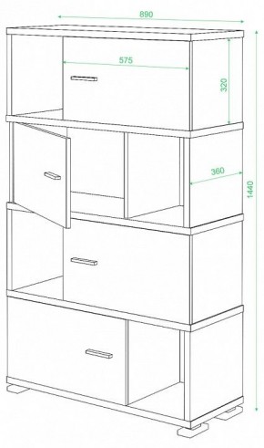 Тумба комбинированная Домино СБ-30/4 в Стрежевом - strezevoi.mebel24.online | фото 2