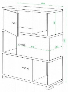 Тумба комбинированная СБ-30/3 в Стрежевом - strezevoi.mebel24.online | фото 2
