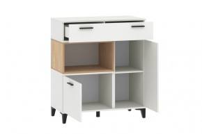 Тумба НМ 013.80 "Bergen" (Белый/Дуб бунратти) в Стрежевом - strezevoi.mebel24.online | фото 2
