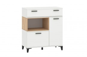 Тумба НМ 013.80 "Bergen" (Белый/Дуб бунратти) в Стрежевом - strezevoi.mebel24.online | фото