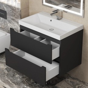 Тумба под раковину Uperwood Tanos 70 см, подвесная, черная матовая в Стрежевом - strezevoi.mebel24.online | фото 2