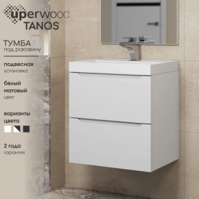 Тумба под раковину Uperwood Tanos 80 см, подвесная, белая матовая в Стрежевом - strezevoi.mebel24.online | фото 5