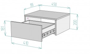 Тумба подвесная прикроватная K209 в Стрежевом - strezevoi.mebel24.online | фото 2