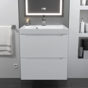 Тумба с раковиной Uperwood Tanos 50 см, подвесная, белая матовая в Стрежевом - strezevoi.mebel24.online | фото 10