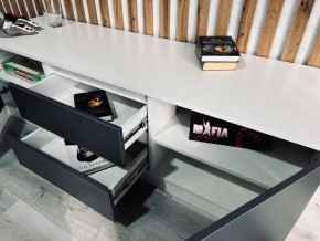 Тумба ТВ большая Парус (Белый/Графит) в Стрежевом - strezevoi.mebel24.online | фото 3
