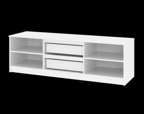 Тумба ТВ большая Парус (Белый/Графит) в Стрежевом - strezevoi.mebel24.online | фото 5