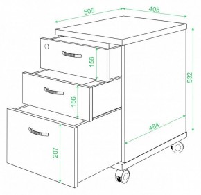 Тумбочка Домино ТС-2 в Стрежевом - strezevoi.mebel24.online | фото 2