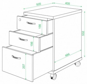 Тумбочка Домино ТС-2 в Стрежевом - strezevoi.mebel24.online | фото 2