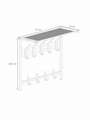 Вешалка-полка Торонто 22 в Стрежевом - strezevoi.mebel24.online | фото 3