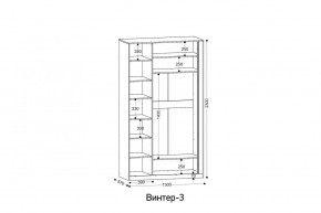 ВИНТЕР 3 Шкаф 3-х створчатый в Стрежевом - strezevoi.mebel24.online | фото 2