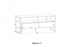 ВИРТОН 11 Тумба ТВ в Стрежевом - strezevoi.mebel24.online | фото 2