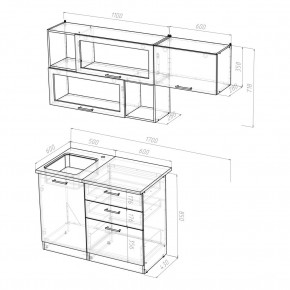 ЯНА Кухонный гарнитур Экстра (1700 мм) в Стрежевом - strezevoi.mebel24.online | фото 2