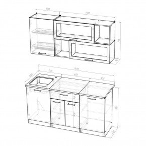 ЯНА Кухонный гарнитур Стандарт (1600 мм) в Стрежевом - strezevoi.mebel24.online | фото 2