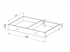 Ящик для металлических кроватей 120*190 (Венге) в Стрежевом - strezevoi.mebel24.online | фото